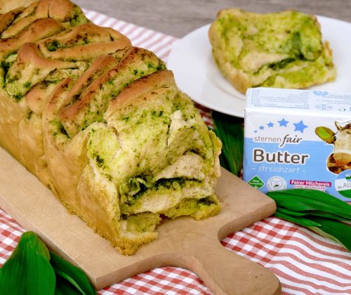 Bärlauch Faltenbrot mit sternenfair Butter